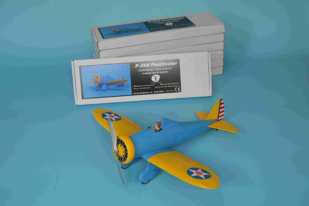 Tony-Rays-AeroModel-Boeing-P-26A-Peashooter-Maszligstab-120-381mm-Spannweite-Balsa-Holz-RC-Flugzeug--2016406-9